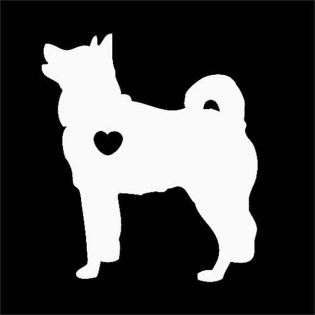 I Love My Akita Bulldog Dog Animal Car Sticker Decal