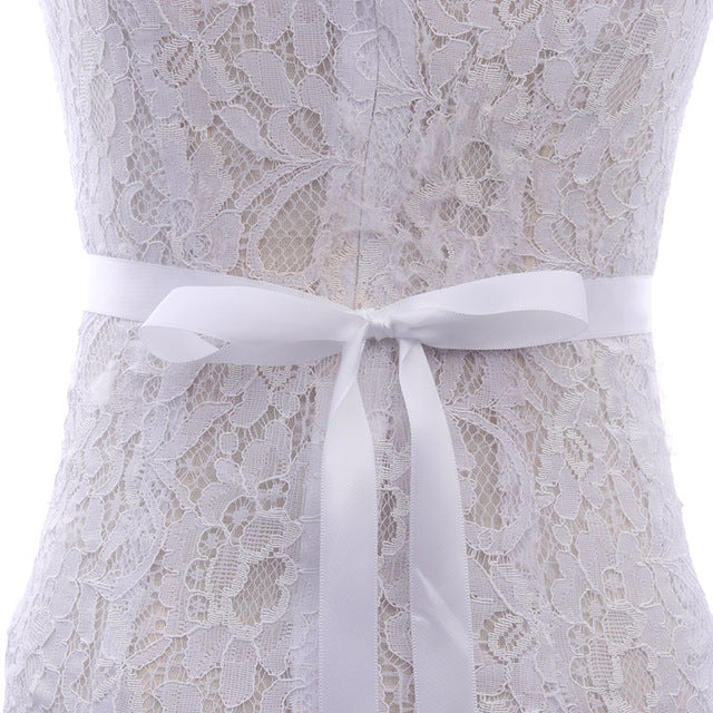 Crystal Flower Bridal Sash Pearls