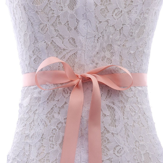 Crystal Flower Bridal Sash Pearls
