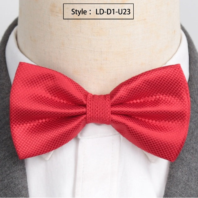 Men Fashion Wedding Bowties Solid Colors Neckwear Accessories