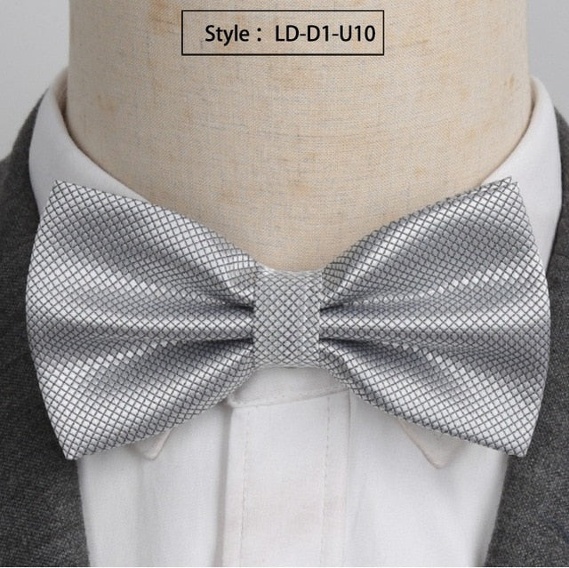 Men Fashion Wedding Bowties Solid Colors Neckwear Accessories