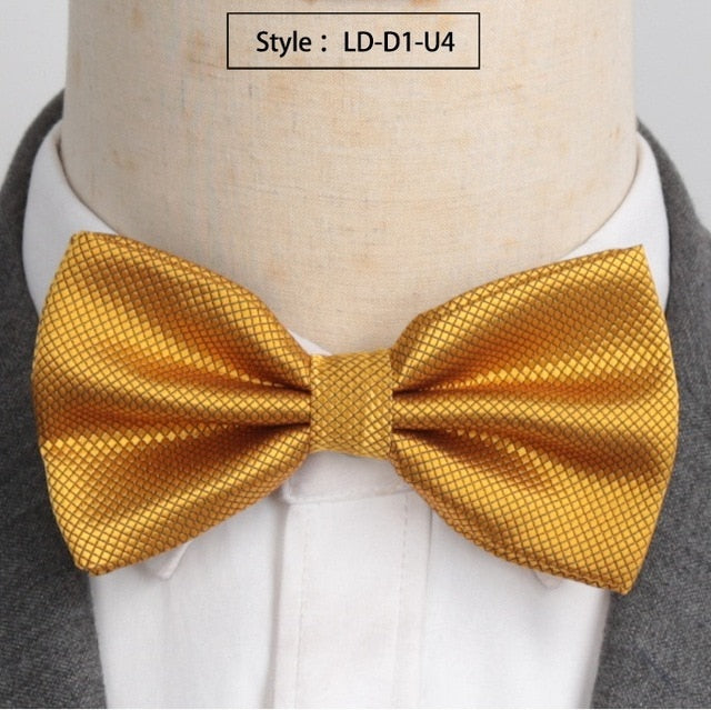 Men Fashion Wedding Bowties Solid Colors Neckwear Accessories