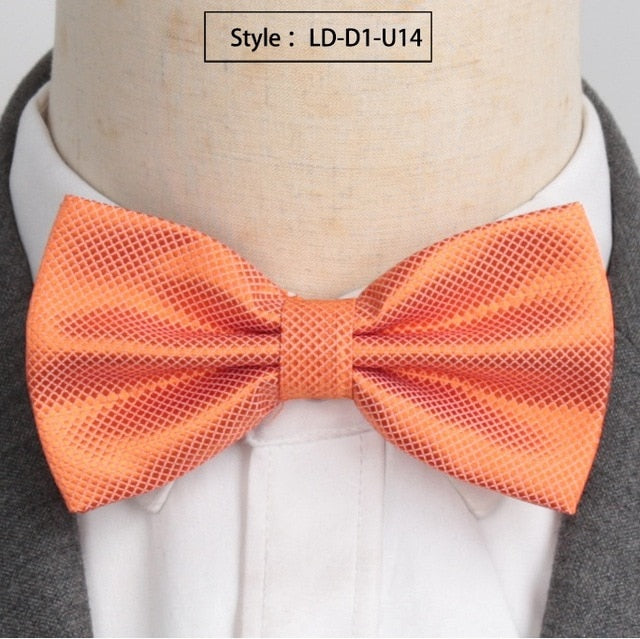 Men Fashion Wedding Bowties Solid Colors Neckwear Accessories
