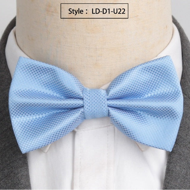 Men Fashion Wedding Bowties Solid Colors Neckwear Accessories