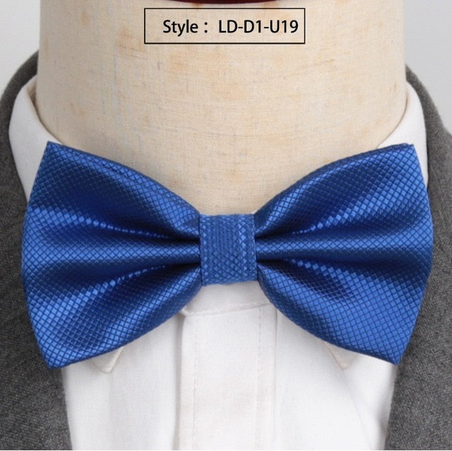 Men Fashion Wedding Bowties Solid Colors Neckwear Accessories