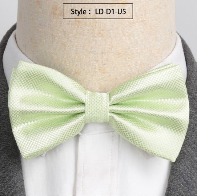 Men Fashion Wedding Bowties Solid Colors Neckwear Accessories