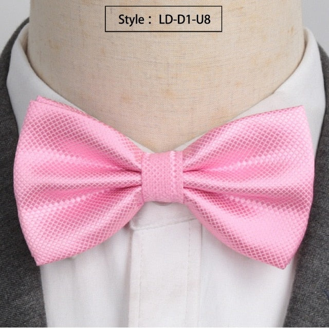Men Fashion Wedding Bowties Solid Colors Neckwear Accessories
