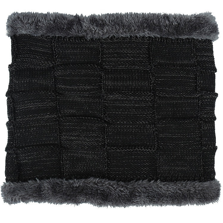 Mens Winter Beanie Hat Scarf Skullies Cap