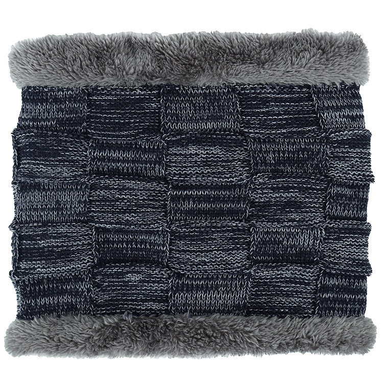 Mens Winter Beanie Hat Scarf Skullies Cap
