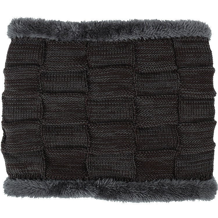 Mens Winter Beanie Hat Scarf Skullies Cap