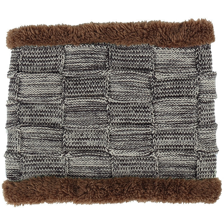 Mens Winter Beanie Hat Scarf Skullies Cap