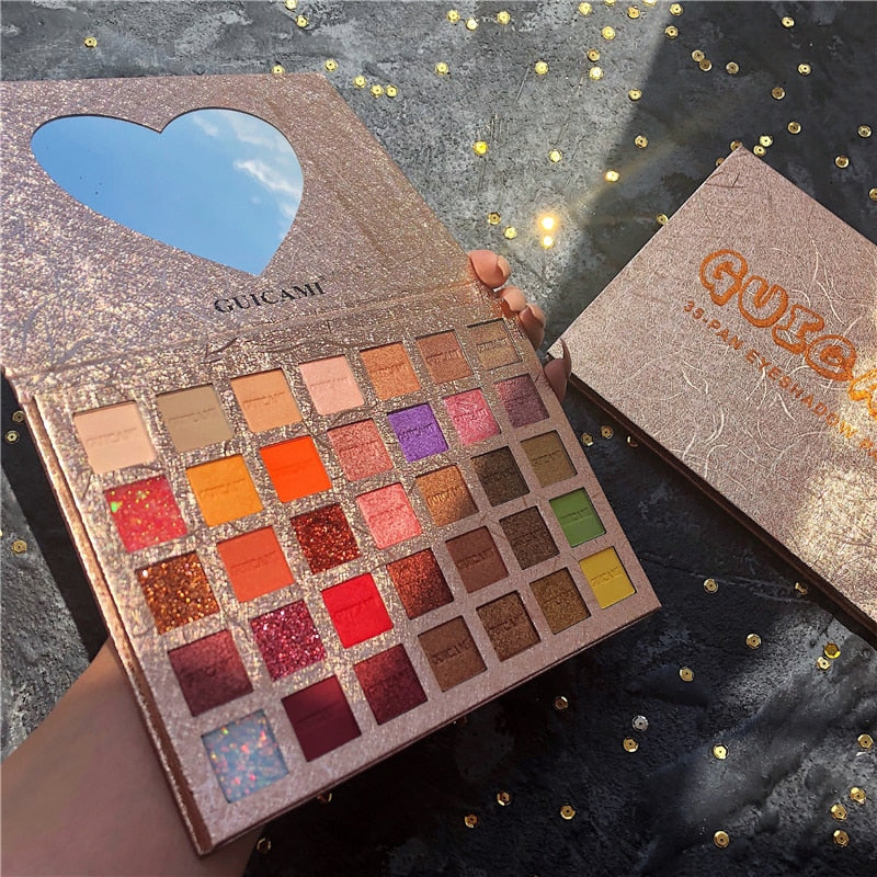 35 Colors Glitter Pigmented Eyeshadow Palette