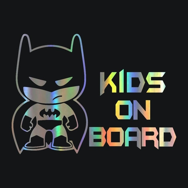 Funny BABY ON BOARD Metallic Car Sticker