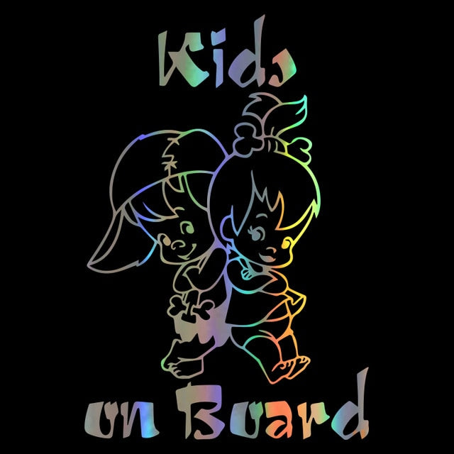 Funny BABY ON BOARD Metallic Car Sticker