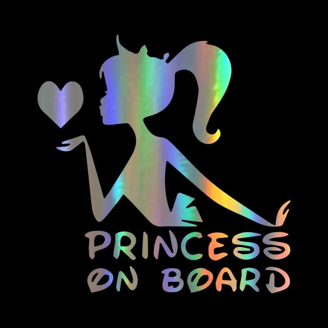 Funny BABY ON BOARD Metallic Car Sticker