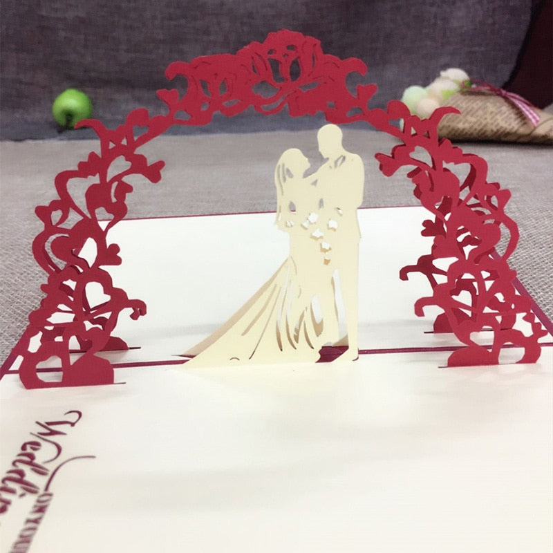 Birthday Love Postcard Greeting 3D Pop Up Cards