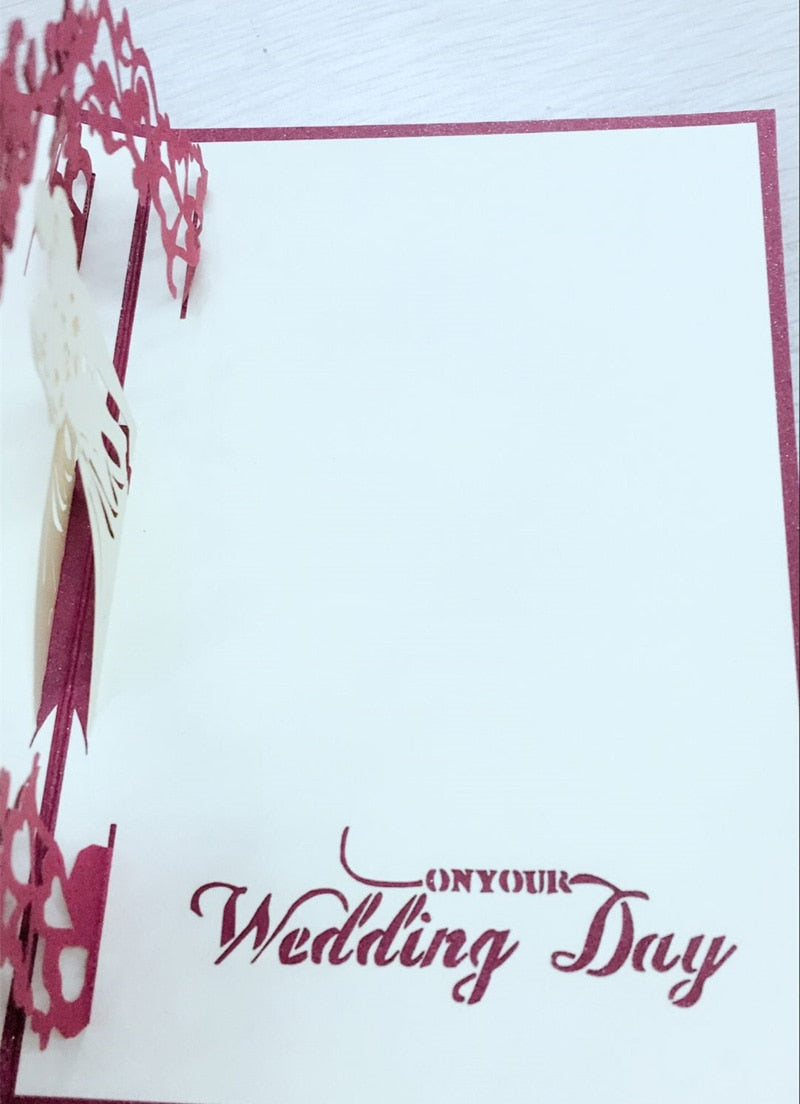Birthday Love Postcard Greeting 3D Pop Up Cards