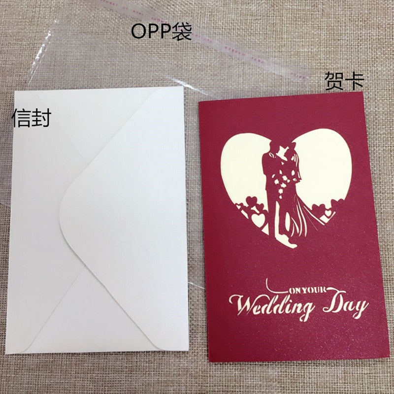 Birthday Love Postcard Greeting 3D Pop Up Cards