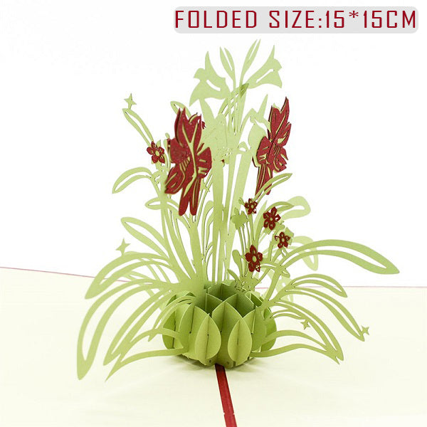3D Pop Up Mothers Day Flower Greeting Birthday Card