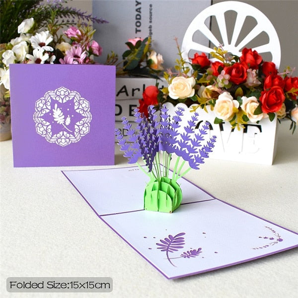 3D Pop Up Valentines Wedding Love Engagement Card
