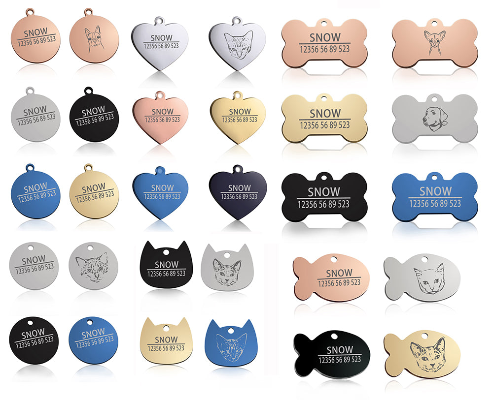 Pet ID Tag Collar Charm Name Pendant Accessories