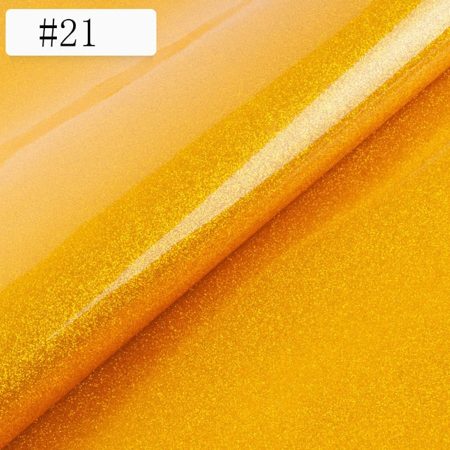 PVC Magic Color Giltter Faux Leather Fabric