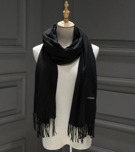 24 Solid COLORS Cashmere Long Scarves with Tassels