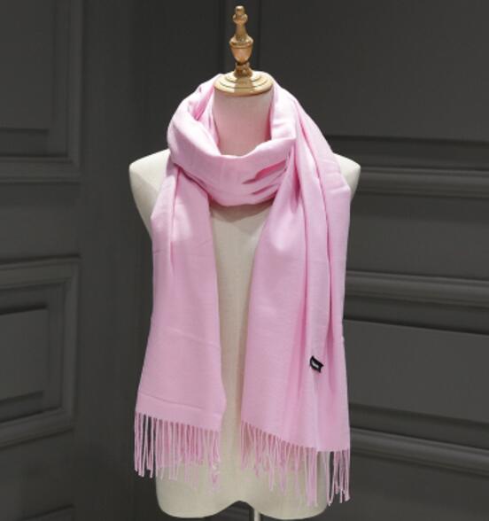 24 Solid COLORS Cashmere Long Scarves with Tassels