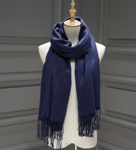 24 Solid COLORS Cashmere Long Scarves with Tassels
