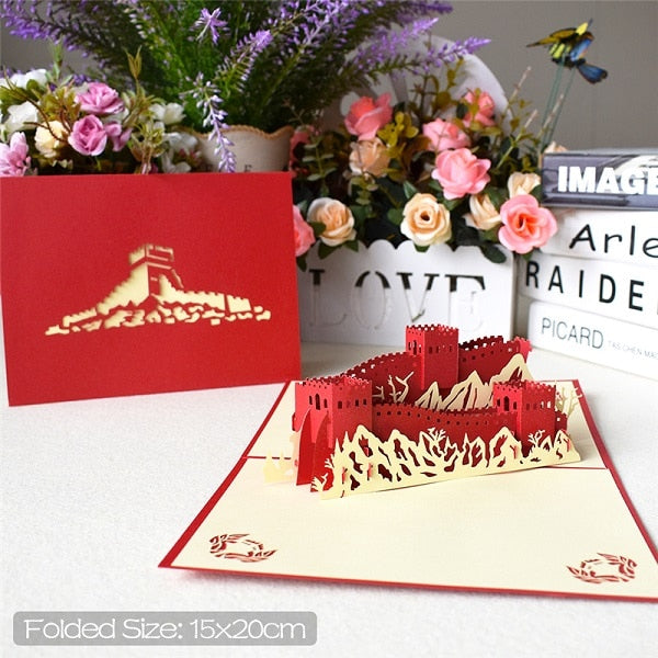 3D Pop Up Cards Birthday Train Plain Sailboat Bike Guitar