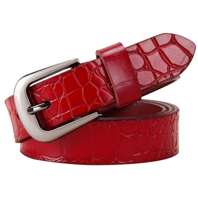 Genuine leather Belt For women Fashion Pin buckle 2.8 cm
