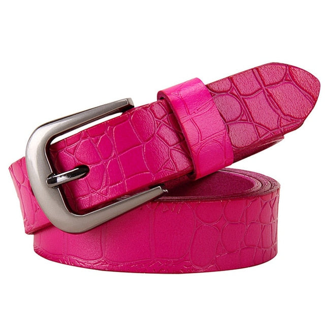 Genuine leather Belt For women Fashion Pin buckle 2.8 cm