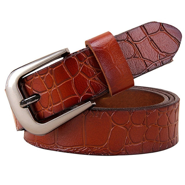 Genuine leather Belt For women Fashion Pin buckle 2.8 cm