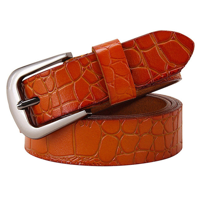 Genuine leather Belt For women Fashion Pin buckle 2.8 cm