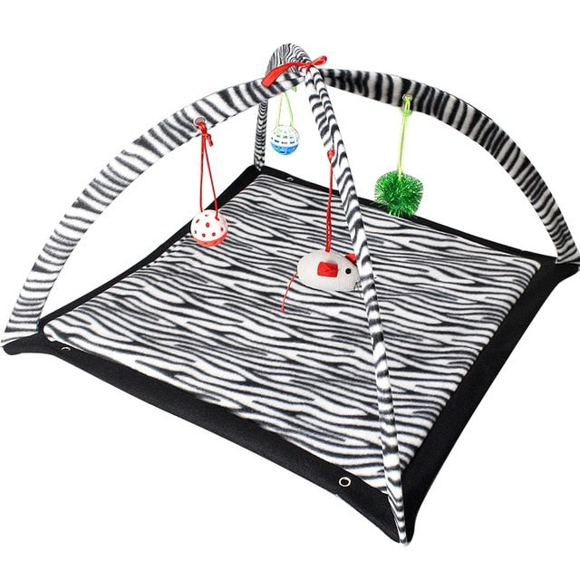 Pet Cat Toys Tent Play Bed Blanket