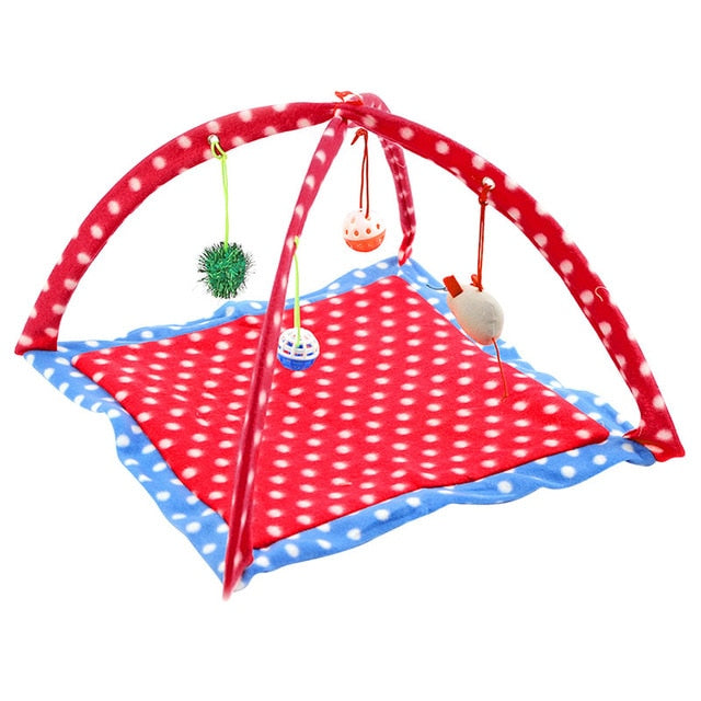 Pet Cat Toys Tent Play Bed Blanket