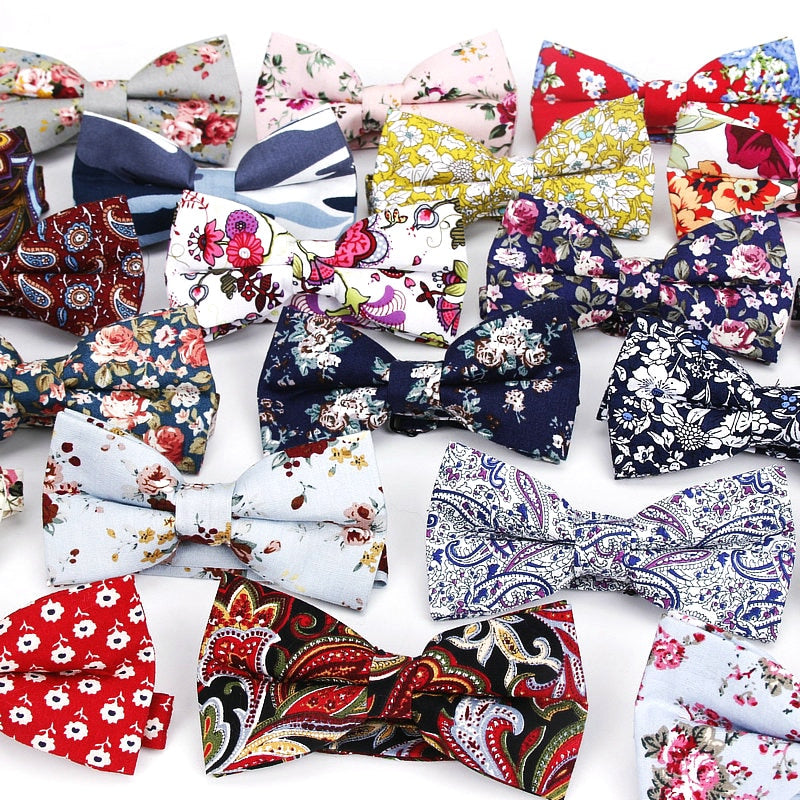 Bow Tie Men Tuxedo Cotton Designer Colorful Designs Party or Casual Neckwear