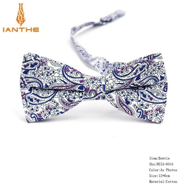 Bow Tie Men Tuxedo Cotton Designer Colorful Designs Party or Casual Neckwear