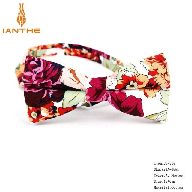 Bow Tie Men Tuxedo Cotton Designer Colorful Designs Party or Casual Neckwear
