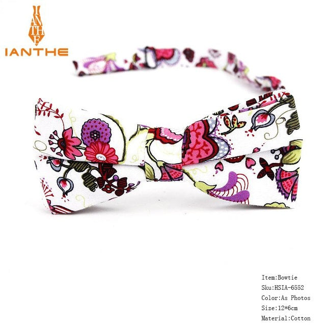 Bow Tie Men Tuxedo Cotton Designer Colorful Designs Party or Casual Neckwear