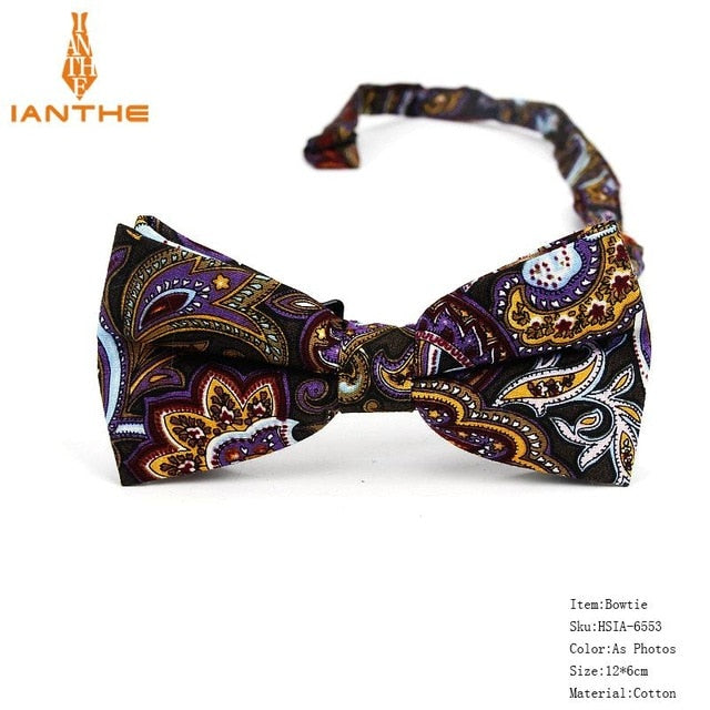 Bow Tie Men Tuxedo Cotton Designer Colorful Designs Party or Casual Neckwear
