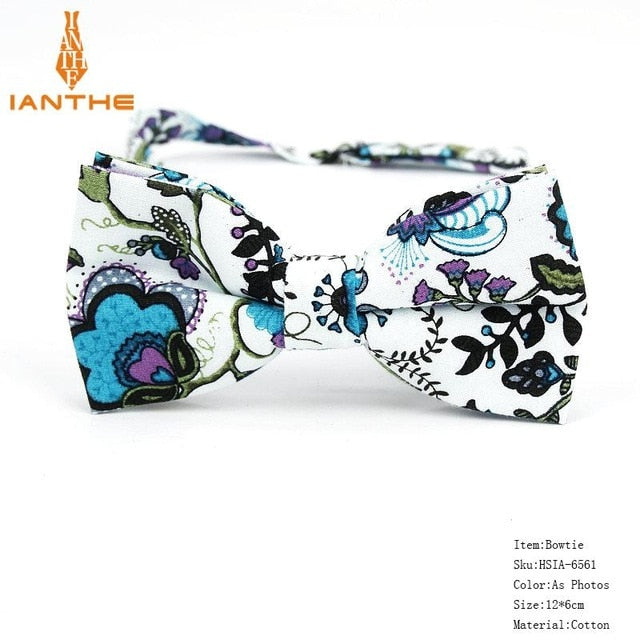 Bow Tie Men Tuxedo Cotton Designer Colorful Designs Party or Casual Neckwear