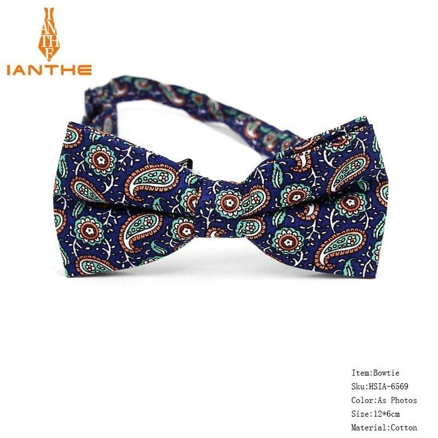 Bow Tie Men Tuxedo Cotton Designer Colorful Designs Party or Casual Neckwear