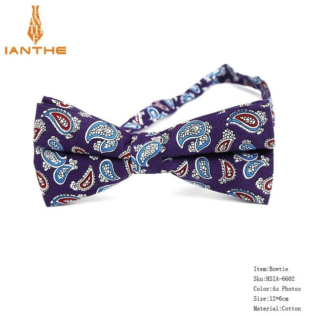 Bow Tie Men Tuxedo Cotton Designer Colorful Designs Party or Casual Neckwear