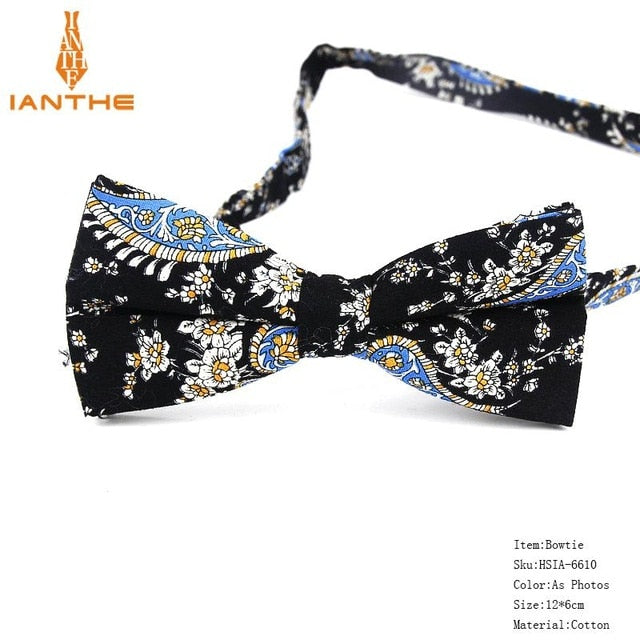 Bow Tie Men Tuxedo Cotton Designer Colorful Designs Party or Casual Neckwear