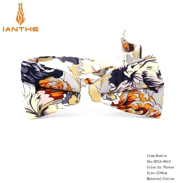 Bow Tie Men Tuxedo Cotton Designer Colorful Designs Party or Casual Neckwear
