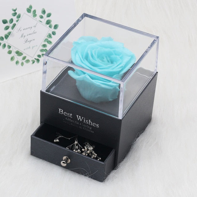 Rainbow Glass Dome Rose LED Beauty Beast Preserved Rose