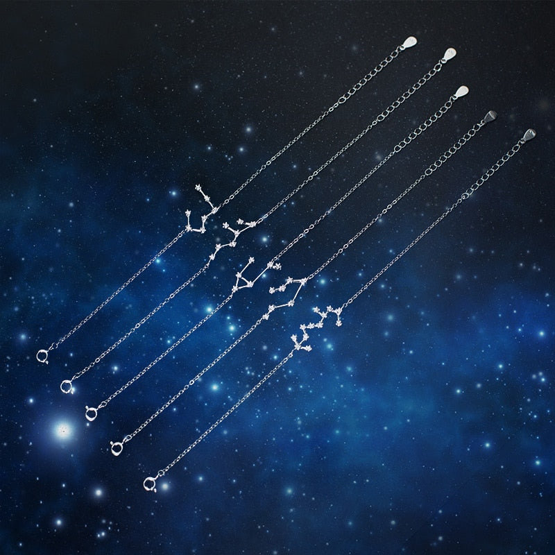 925 Sterling Silver 12 Constellation Bracelet