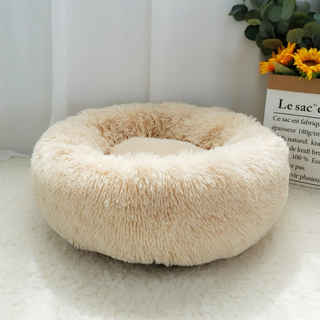 Plush Dog Cat Bed Soft Cushion Warm