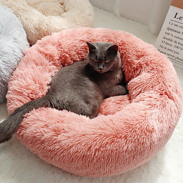 Plush Dog Cat Bed Soft Cushion Warm